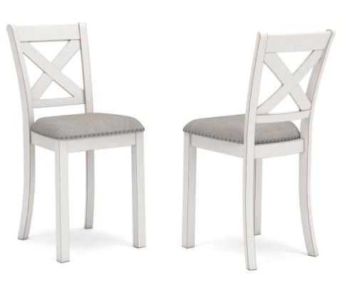 Robbinsdale - Antique White - Upholstered Barstool (Set of 2)