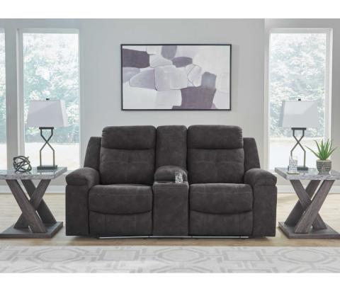 Brysonview Double Reclining Loveseat With Console Charcoal