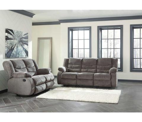 Tulen - Gray - 2 Pc. - Reclining Sofa, Loveseat