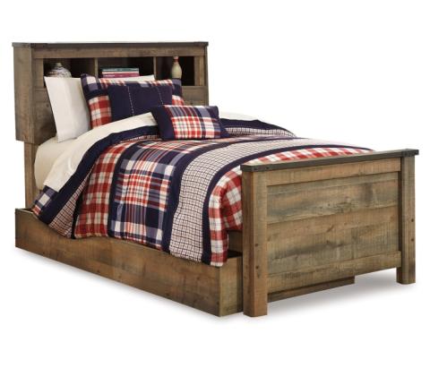 Trinell - Brown - Twin Bookcase Bed With 1 Large Storage Drawer