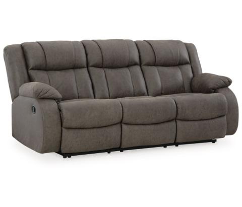 First Base - Gunmetal - Reclining Sofa, 86"