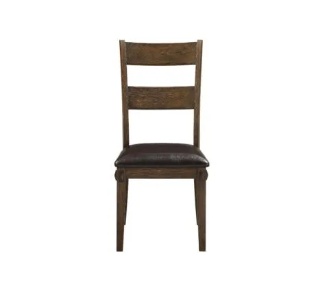 Nabirye - Side Chair (Set of 2) - PU & Dark Oak
