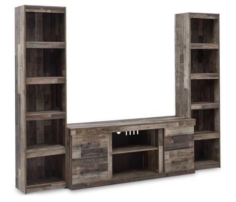 Derekson - Multi Gray - 3-Piece Entertainment Center
