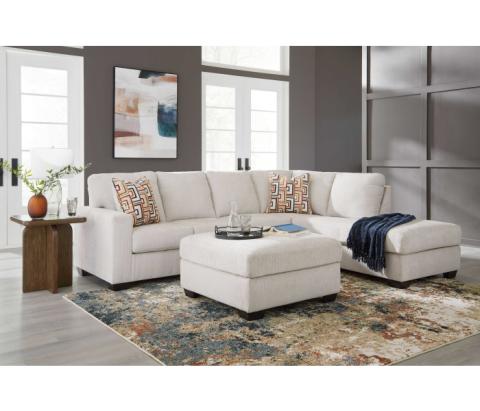 Aviemore - Stone - 3 Pc. - 2-Piece Sectional With Raf Corner Chaise, Ottoman