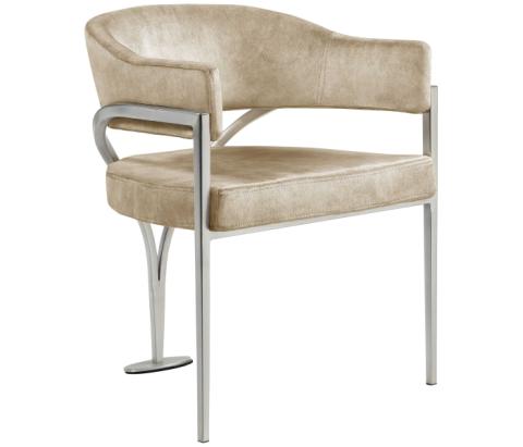 554beige-c - Cozyliving Furniture  - Madelyn - Fabric Dining Chair (Set of 2) - Beige