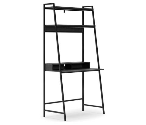 Yarlow - Black - Home Office Desk and Shelf