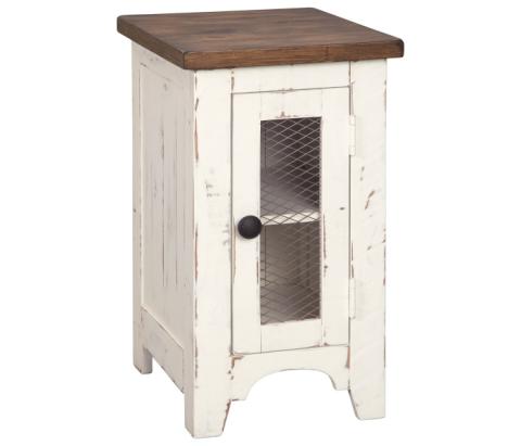 Wystfield - White / Brown - Chair Side End Table, 14"