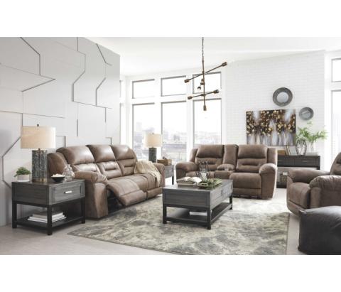 Stoneland - Fossil - 3 Pc. - Reclining Sofa, Loveseat, Rocker Recliner