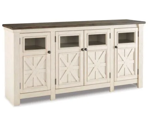 Bolanburg - White / Brown / Beige - Extra Large TV Stand