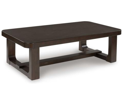 Breckington - Dark Brown - Rectangular Cocktail Table, 56.25"
