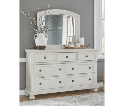 Robbinsdale - Antique White - Dresser, Mirror