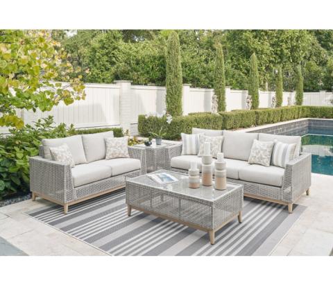 Seton Creek - Gray - 4 Pc. - Lounge Set