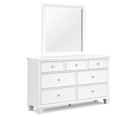 Fortman - White - Dresser And Mirror, 62.13" Wide