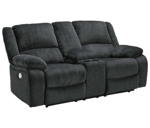 Draycoll - Slate - Dbl Rec Pwr Loveseat W/Console