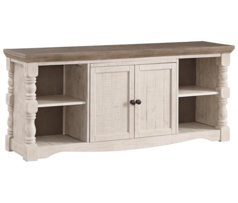 Havalance - Brown / Beige - Extra Large TV Stand - 2 Doors
