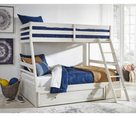 Robbinsdale - Antique White - Twin Over Full Bunk Bed With Storage