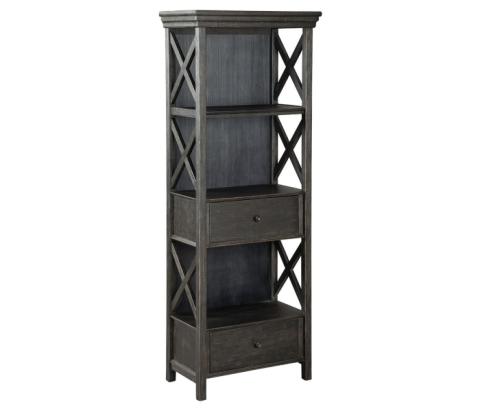 Tyler Creek - Black / Gray - Display Cabinet