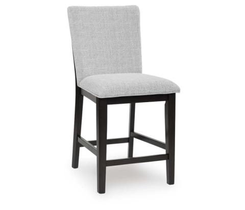 Neymorton - Dark Grayish Brown - Upholstered Barstool (Set of 2)