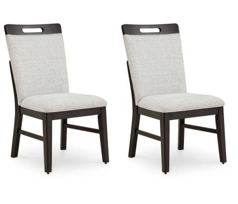 Neymorton - Light Gray / Brown - Dining Upholstered Side Chair (Set of 2)