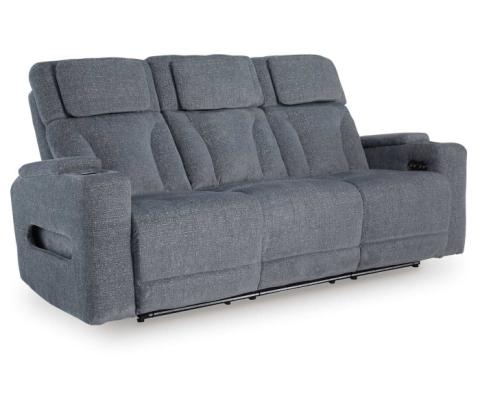 Studio Cave - Steel - Power Reclining Sofa, 87"