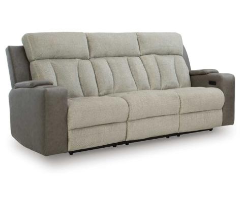 WhipLash - Sisal - Power Reclining Sofa With Adj Headrest, 87"