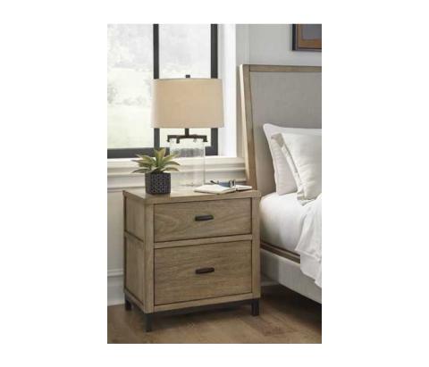 Tomtyn - Light Brown - Two Drawer Night Stand
