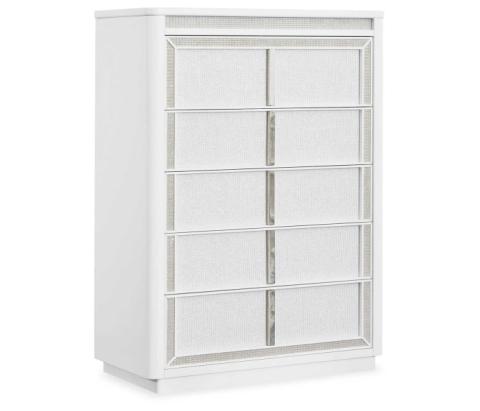 Chalanna - White - Five Drawer Chest, 57.63" Tall