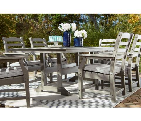Visola - Gray - 7 Pc. - Dining Set with 6 Chairs
