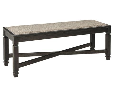 Tyler Creek - Black / Grayish Brown - Upholstered Bench