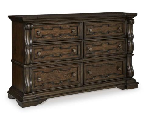 Maylee - Dark Brown - Dresser, 71.5" Wide
