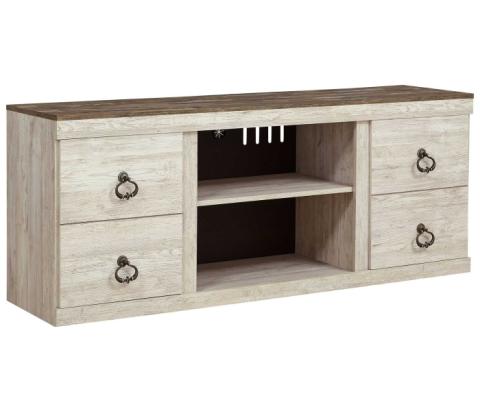 Willowton - Brown Light - TV Stand w/Fireplace Option - 60" x 14.8" x 24.33"