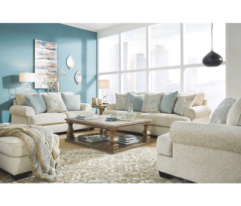 Monaghan - Sandstone - 4 Pc. - Sofa, Loveseat, Chair and a Half, Ottoman