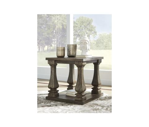 Johnelle - Gray - Rectangular End Table, 23.75"