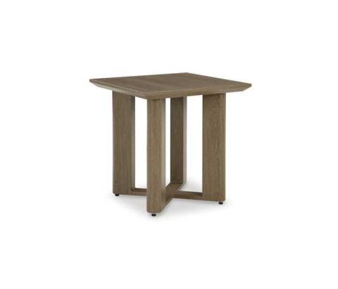 Serene Bay - Dark Brown - Square End Table, 22.83"