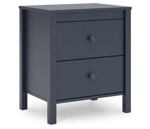 Simmenfort - Navy Blue - Two Drawer Night Stand