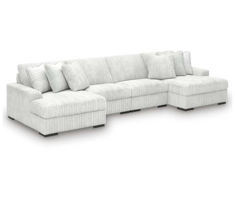 Stupendous - Alloy - 4-Piece Sectional With Double Chaise, 182"