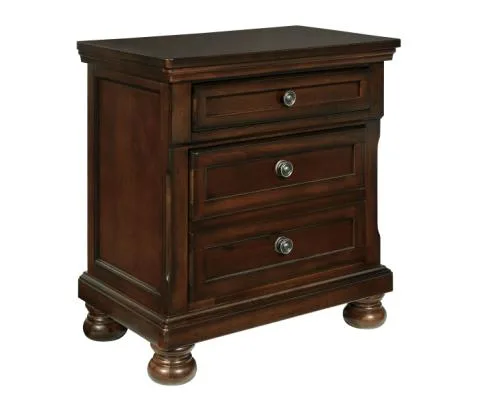 Porter - Dark Brown - Two Drawer Night Stand