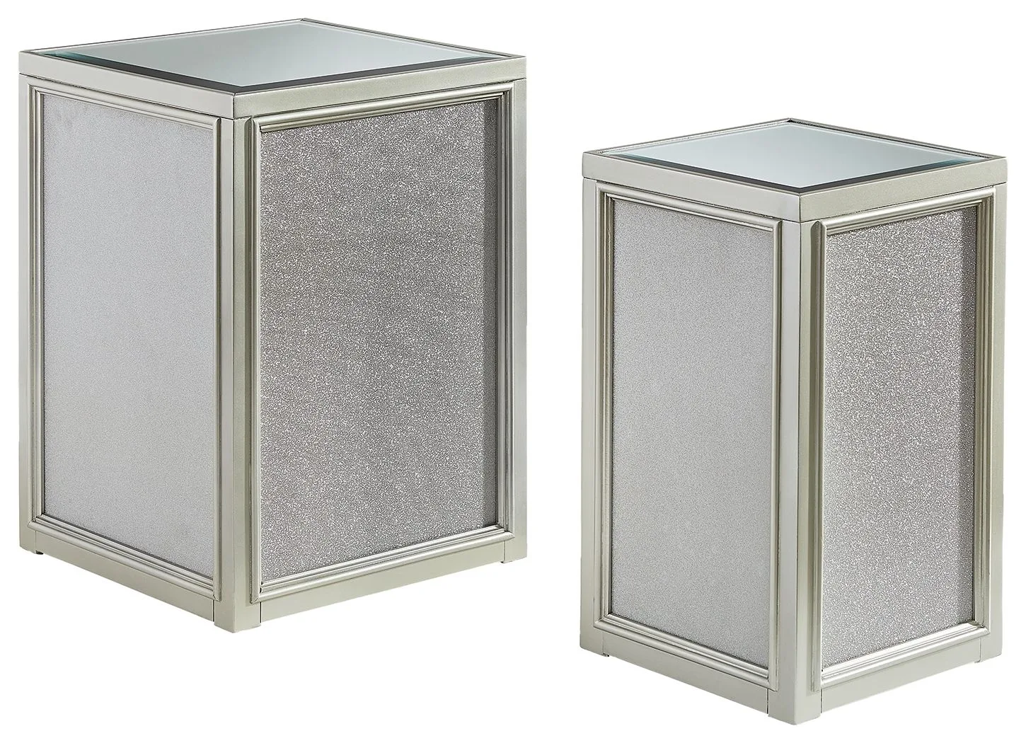 Traleena - Silver Finish - Nesting End Tables (Set of 2), 16.13"
