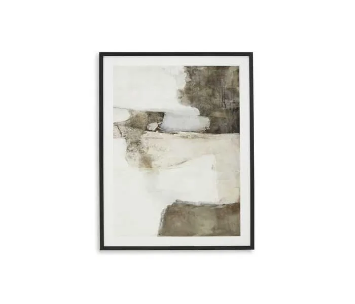 Aldricton - Brown / White - Wall Art