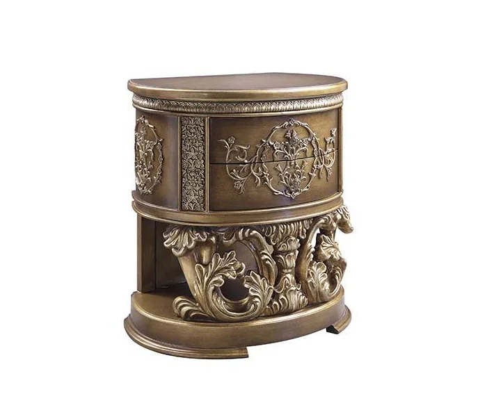 Constantine - Nightstand - Brown & Gold Finish