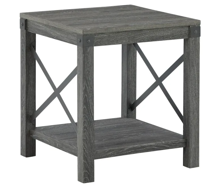 Freedan - Grayish Brown - Square End Table, 20"