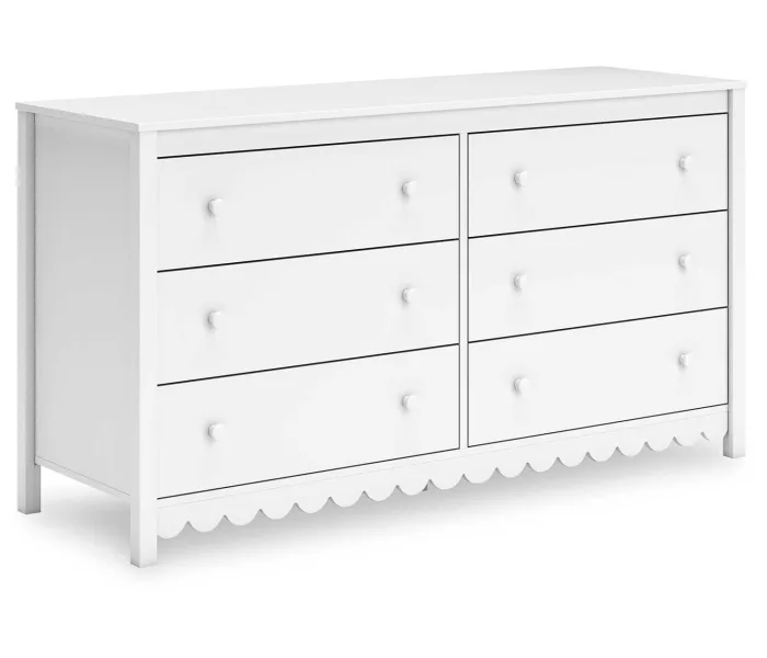Hallityn - White - Six Drawer Dresser, 60.75" Wide