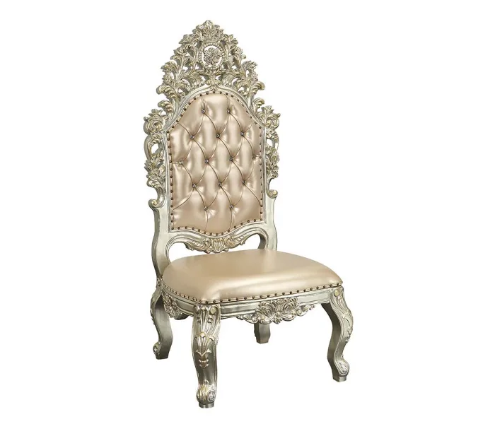 Sorina - Side Chair (Set of 2) - PU & Antique Gold Finish