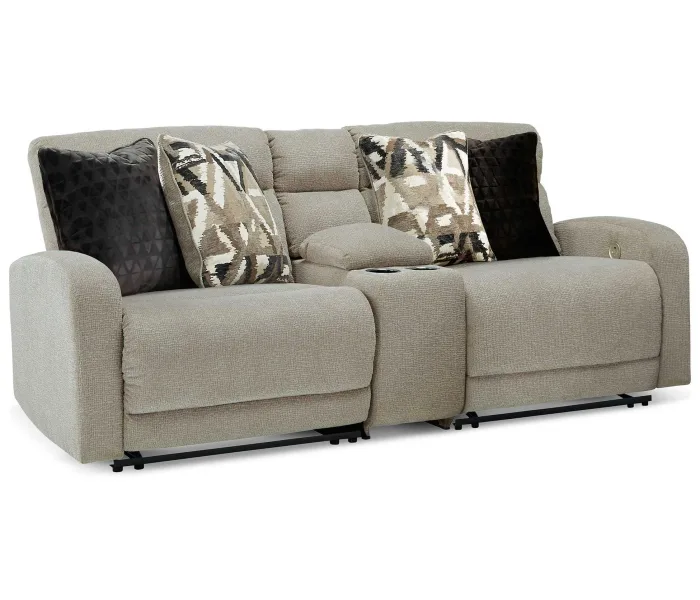 Colleyville - Stone - 3-Piece Power Reclining Sectional With Console, 89"