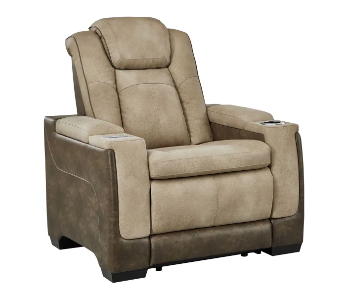Next-Gen Durapella - Sand - Power Recliner/Adj Headrest