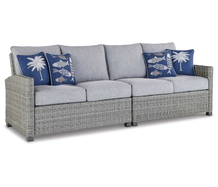 Naples Beach - Light Gray - RAF/LAF Loveseat w/Cush (Set of 2), 103.5"