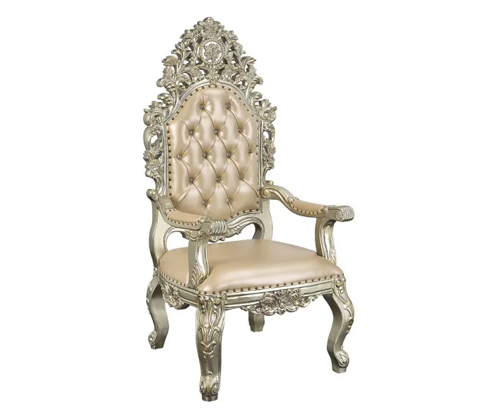 Sorina - Dining Chair (Set of 2) - PU & Antique Gold Finish - 60"