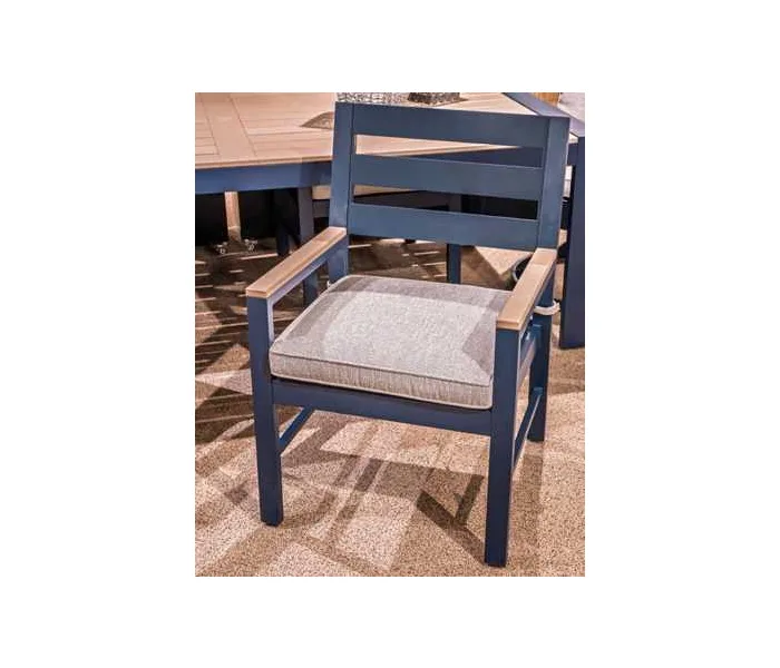 East Beach Arm Chair With Cushion (Set of 2) Blue