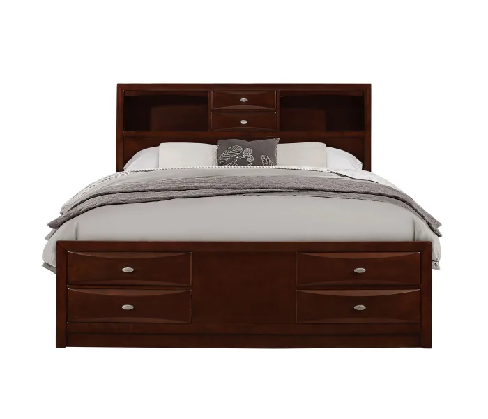 Linda - New Full Bed Headboard & Footboard - New Merlot