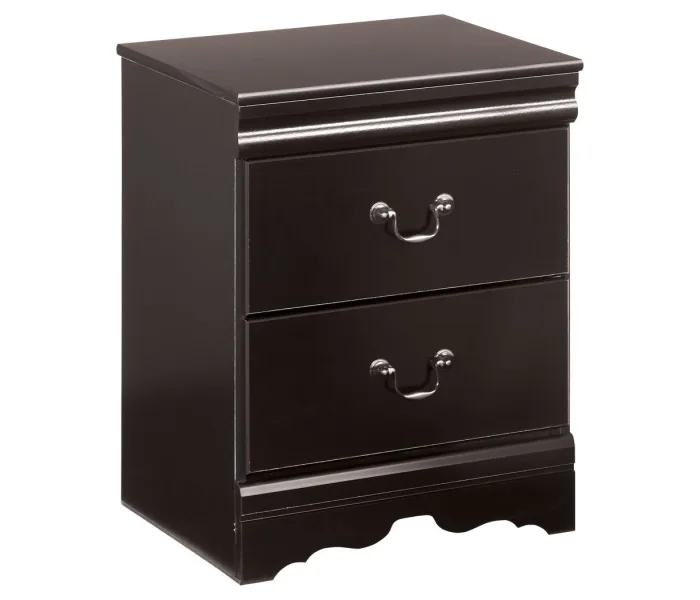 Huey Vineyard - Black - Two Drawer Night Stand